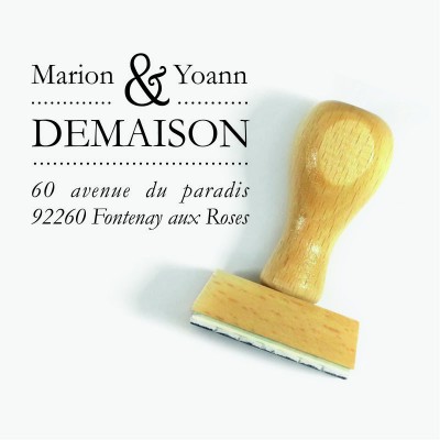 Tampon Adresse Classy à Personnaliser 5 Cm Tamporelle tampons français