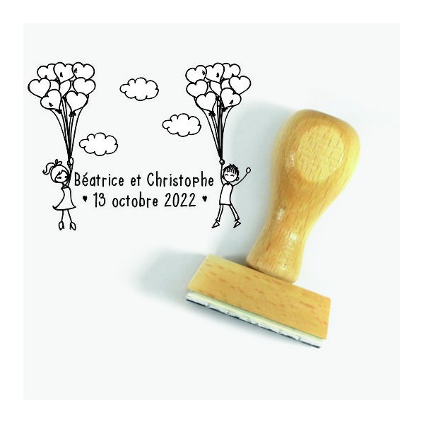 Tampon Grappe De Coeurs à Personnaliser 5 Cm | Tamporelle Tampon Grappe De Coeurs à Personnaliser 5 Cm | Tamporelle