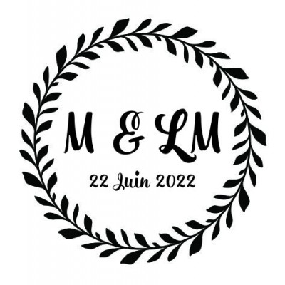 Tampon Couronne Initiales Personnalisé | Tamporelle