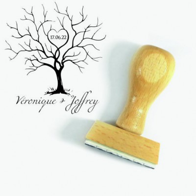 Tampon Mariage Arbre D'Amour 5 Cm | Tamporelle tampons français