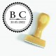 Tampon Double Initiales Mariage 5 Cm | Tamporelle tampons français