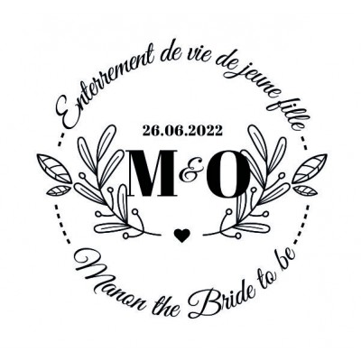 Tampon EVJF The Bride To Be | Tamporelle tampons personnalisés