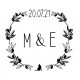 Tampon Rond Chat Initiales Mariage Personnalisé | Tamporelle