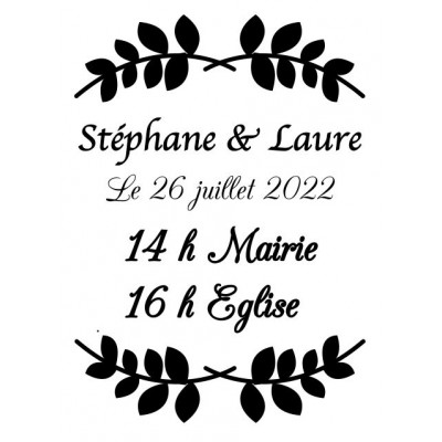 Tampon Mariage Rendez-Vous Église à Personnaliser | Tamporelle