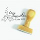 Tampon Oiseaux Mariage à Personnaliser 5 Cm  | Tamporelle