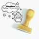 Baptême Tampon Personnalisé Garçon 5 Cm | Tamporelle