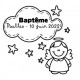 Baptême Tampon Personnalisé Garçon 5 Cm | Tamporelle