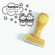 Baptême Tampon Personnalisé Jumelles 5 Cm | Tamporelle
