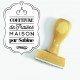 Tampon Étiquette Vintage à Personnaliser 5 Cm  | Tamporelle