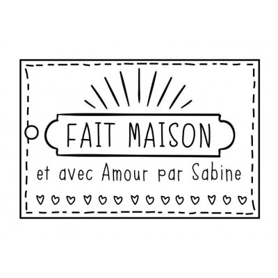 Tampon Étiquette Longue Fait Maison à Personnaliser | Tamporelle