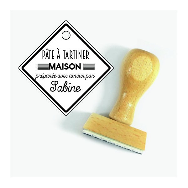 Tampon Étiquette Pâte à Tartiner à Personnaliser | Tamporelle