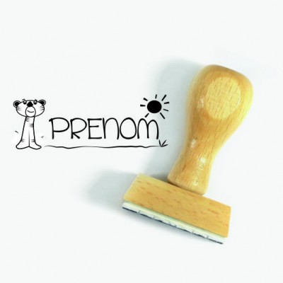 Tampon Tigre Prénom à Personnaliser | Tamporelle tampons français