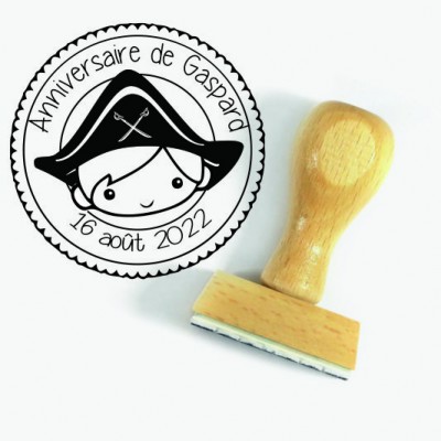 Tampon Anniversaire Pirate à Personnaliser Tamporelle tampons français