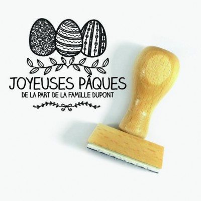Tampon Oeufs De Pâques à Personnaliser 5 Cm  | Tamporelle