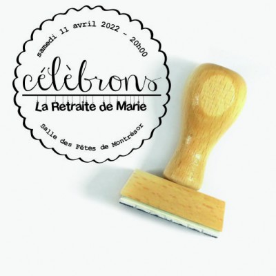 Tampon Invitation Retraite à Personnaliser 5 Cm  | Tamporelle