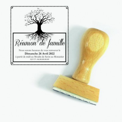 Tampon Invitation Réunion De Famille à Personnaliser | Tamporelle