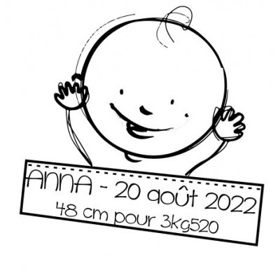 Tampon Bébé 5 Cm à Personnaliser | Tamporelle tampons français