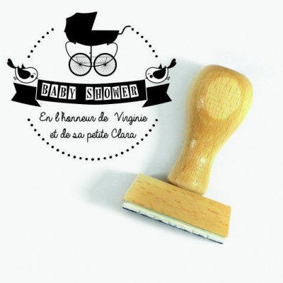 Tampon Baby Shower 5 Cm à Personnaliser Tamporelle tampons français