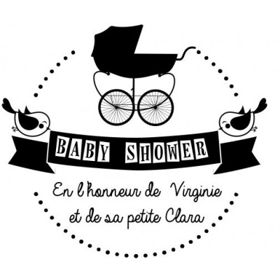 Tampon Baby Shower 5 Cm à Personnaliser Tamporelle tampons français