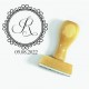 Tampon Rond Arabesque à Personnaliser 5 Cm |Tamporelle