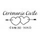 Tampon Cérémonie Civile Double Coeur à Personnaliser | Tamporelle