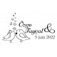Tampon Oiseaux Mariage à Personnaliser 7 Cm  | Tamporelle