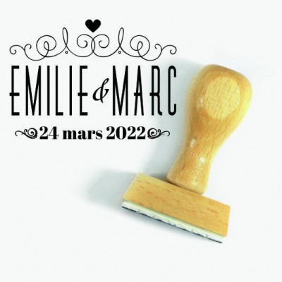 Tampon Mariage Ribambelle 5 Cm à Personnaliser  | Tamporelle